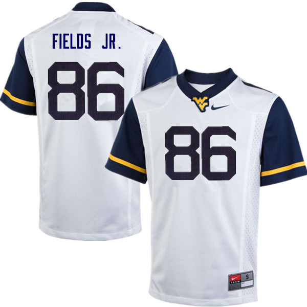 NCAA Men's Randy Fields Jr. West Virginia Mountaineers White #86 Nike Stitched Football College Authentic Jersey EQ23N12HL